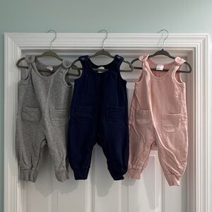 Hanna Andersson Organic Cotton Baby Outfit - Gray, Navy Blue and Light Pink (3)